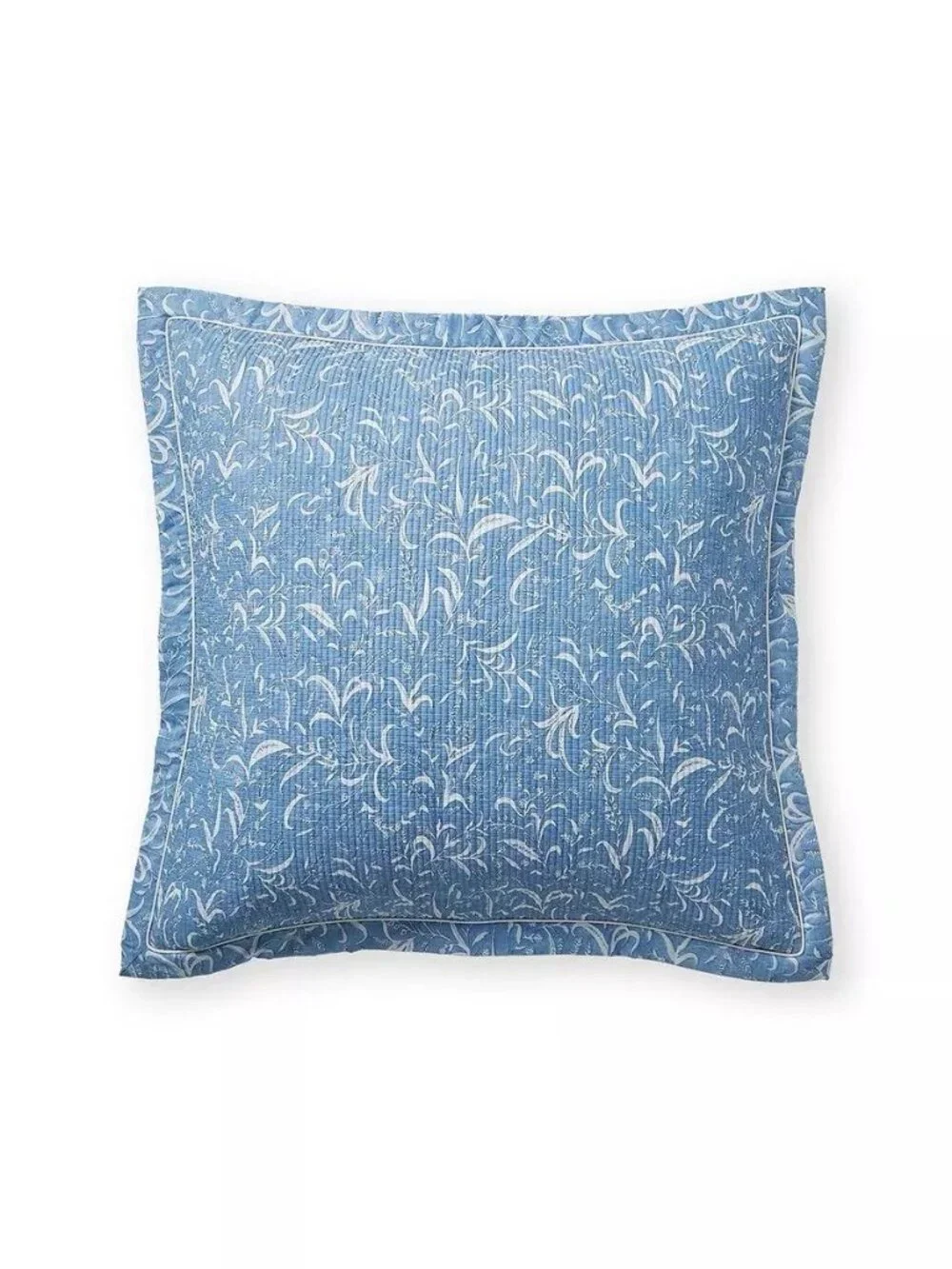 NEW Serena & Lily Verona Floral Euro Pillow Shams (Set of 2)-French Blue